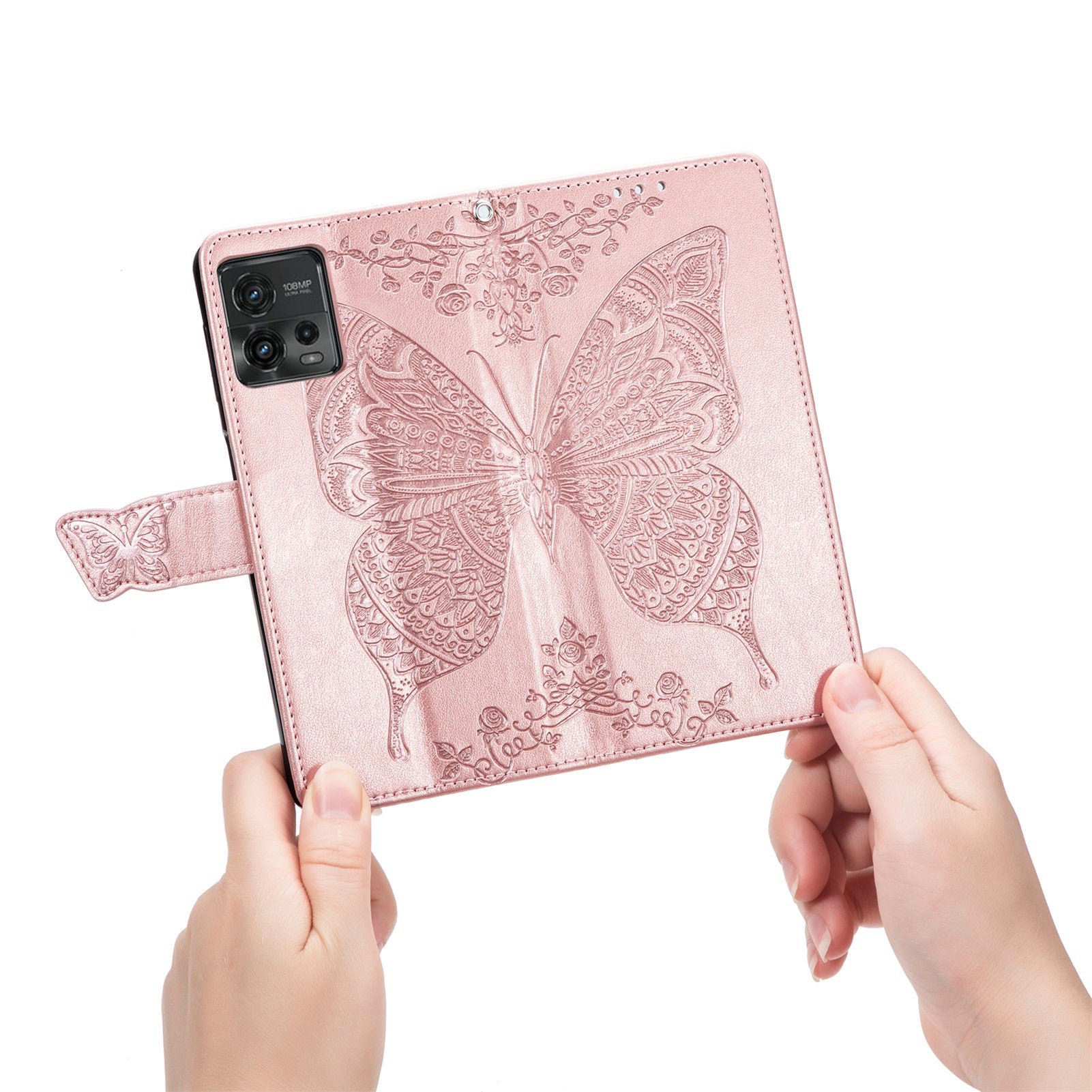 For Motorola Moto G72 4G PU Leather Folio Case Imprinted Butterfly Pattern Stand Wallet Magnetic Phone Cover For Motorola Moto G72 4G PU Leather Folio Case Imprinted Butterfly Pattern Stand Wallet Magnetic Phone Cover